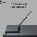 ALOGY Extendable Recording Microphone Scissor Arm Stand with Microphone Clip Table Mounting Clamp Microphone Suspension Stand Twist Boom Arm Bracket With Lifting Rod for Podcast Live Streaming Gaming. 