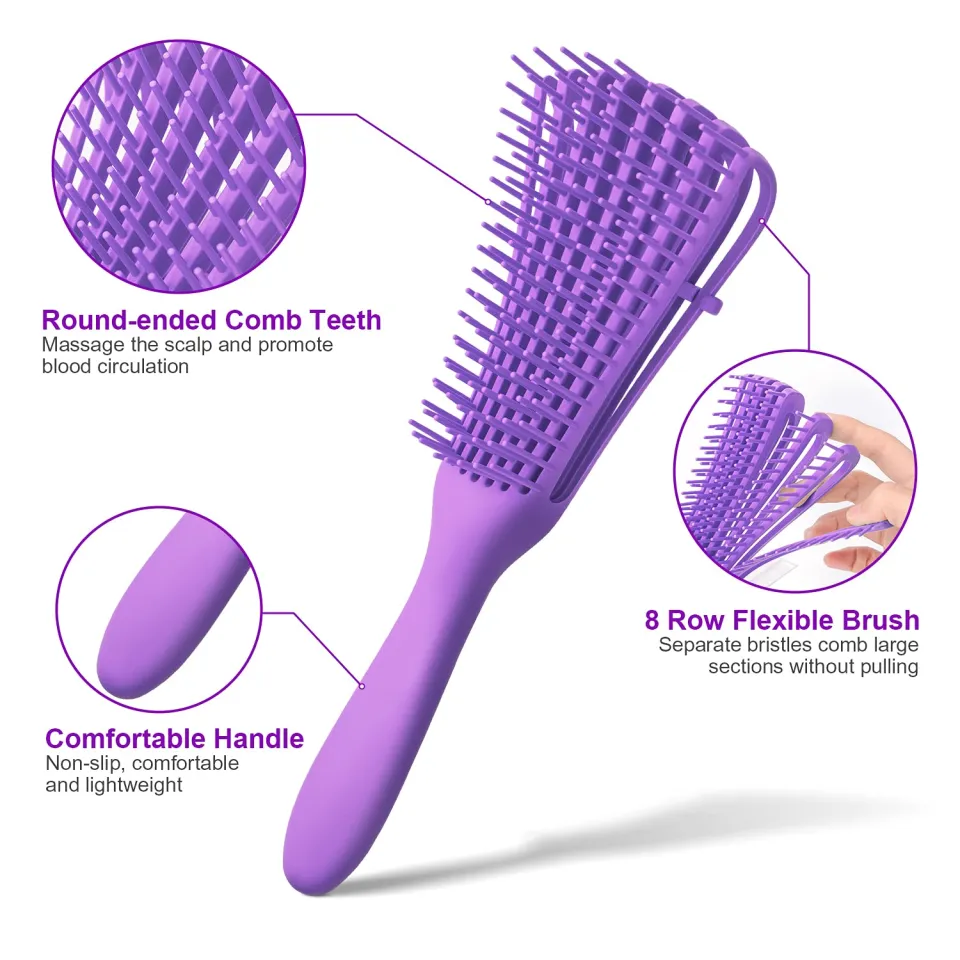 pcs Detangler Brush for Curly Hair-Hair Brush-Brush for Thick or