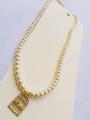 Girls beautiful pearl necklace with cage pendant with cream colour. 