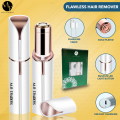 Hair Straightener, Flawless Hair Remover PACK OF 2 Rechargeable Flawless Hair Removing Machine & Mini Hair Straightener, Electric Painless Face Hair Remover with Charging Cable, Ceramic Tourmaline Flat Straightening Iron, Hair Tools Combo for Girls. 