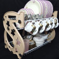 Home & Office Multipurpose S Shape Dish Rack / S Shape Double Decker Dish Rack Plate Dish Spoon Fork Bowl Cup Drain Rack Kitchen Organizer Multi Color Art # GW-SDR-M01. 