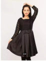 AEYS New Design Bow Belt Short Silk Frock for Girls  AY-111. 