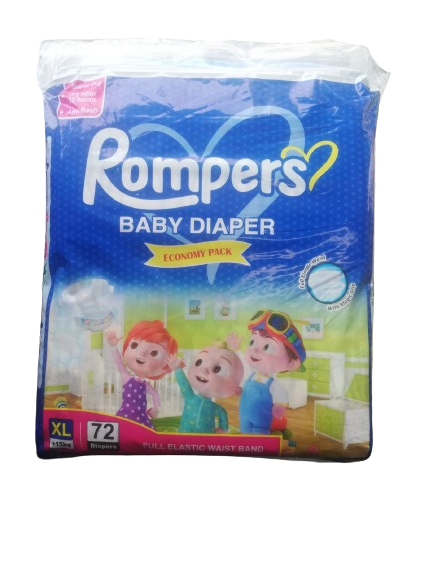 Rompers Baby Diapers Size 5 XL +15KG (72 Pcs Pack)