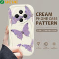 UCUC for Redmi 14C Back Cover Colorful Butterfly Cream Texture Wavy Edge Soft Silicone Phone Case. 