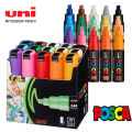 Uni 1PC Plumones POSCA Paint Markers PC-8K 8mm Broad Chisel Tips Painting Pen Graffitti for POP Advertising Art Supplies Rock Moonlight. 