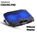 Laptop Cooling Pad Four Fans With RGB Lights - Cooling Stand 4 Fan With Digital Temperature Screen & Display & 7 Gear To Adjust Height - For Upto 20" Laptops - USB Powered Connection. 