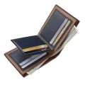 Superman Ruoias Fashion Geometry Stripe Embossing Leather Wallet Two-fold Leather Multiple Card Slots Card Holder Coin Purse. 