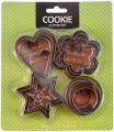 Cookie Cutter Stainless Steel - Pack of 12 - Four Different Shapes - Biscuit Cutter Set. 