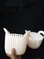 Set of 2 Fruit Vegetable Basket Multipurpose Tokri Multicolours. 