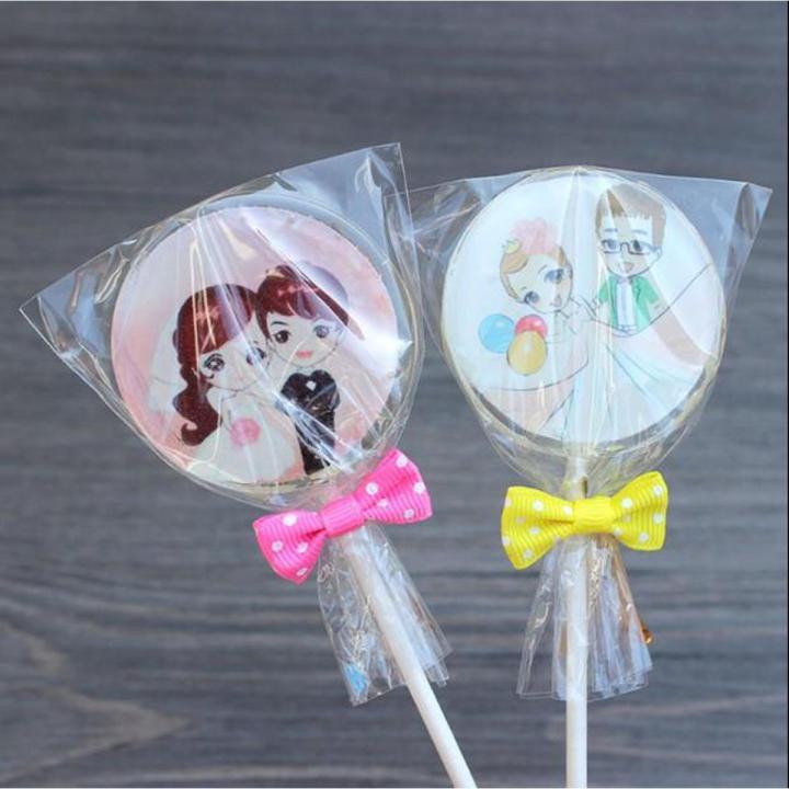 Cheese lollipop packaging bag small plastic paper stick candy wrapping paper mold homemade handmade three-piece set
