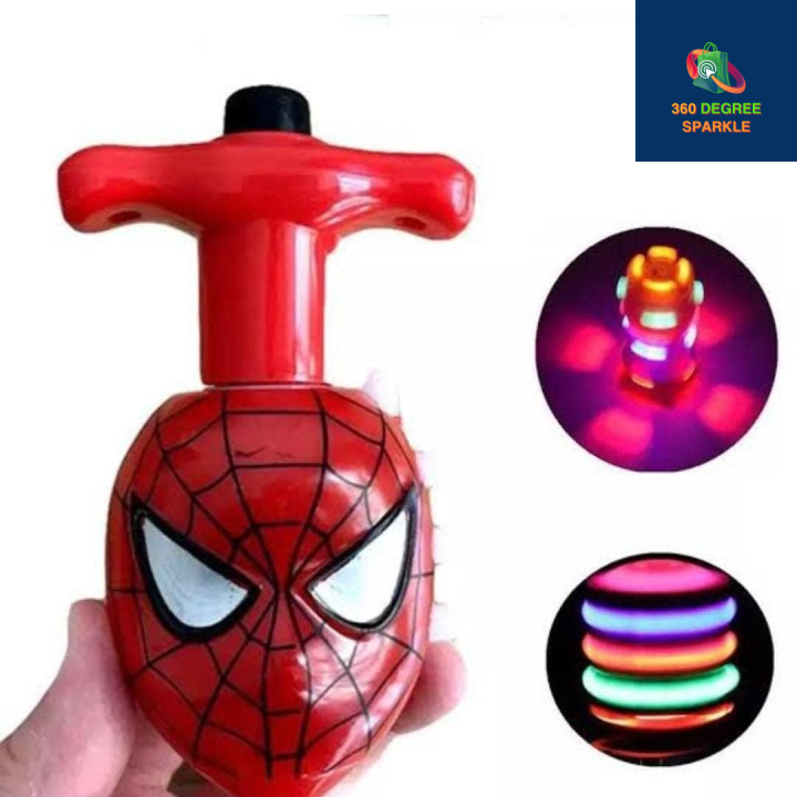 Enhance Playtime Excitement with Our LED Cartoon Spinning Top - Dazzling Gyroscopic Lattu Toy for Kids | Featuring Flashing Lights, Music, and Sturdy Metal Build | Flashing Spinning Top For kids| Light-Up, Sound-Activated Fun for Boys & Girls