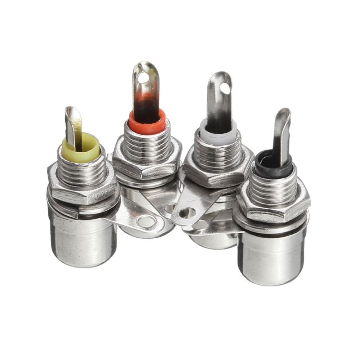 audio%204Pcs%20for%20RCA%20Panel%20Mount%20Jack%20Plug%20Socket%20Connectors%20Professional%20Grade%20Audio%20Connectors%20Balck+Red+White+Yellow%20-%20Image%202