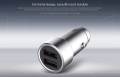 Xiaomi  Car Charger QC3.0 X2 Dual USB Quick charge Max 5V/3A 9V/2A 15V/1.5A Metal Style. 