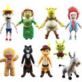 Anime Shrek Plush Stuffed Toy Princess Fiona Gingerbread Man Donkey Puss Boots Collectible Soft Toys Cartoon Doll. 