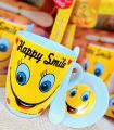 3 in 1 Tea/ Coffee Mug Gift Box, Happy Smile with Cute Face Printed on Coffee Cup, Set of Cup Spoon and Lid with Box Packing Gift for Girls/ Boys/ Someone Special. 