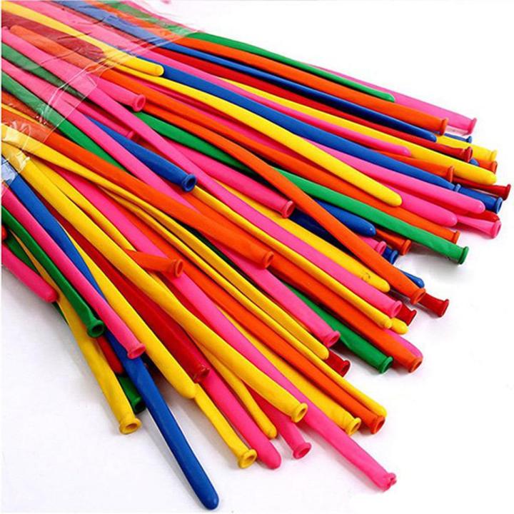 50 Pieces Long Latex Balloons Spiral Balloons Magic Air Balloons For Modelling, Birthday, Wedding & Party Decoration