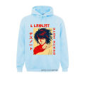 Novelty Anime Death Note Hoodie For Men Print L Lawliet Hooded Sweats Graphic Soft Mystery Manga Sweatshirt Clothes Guys Gift. 