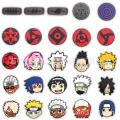 【HOT】 1Pcs Sale Wholesale NARUTO Anime Sandal Accessories Shoe Buckle Uzumaki Sharingan PVC Croc Charm Decoration Kid Party X-Mas Gift. 