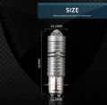 Universal Dual Colour LED Headlight Bulb P15D H6 PX15D For Bike. 