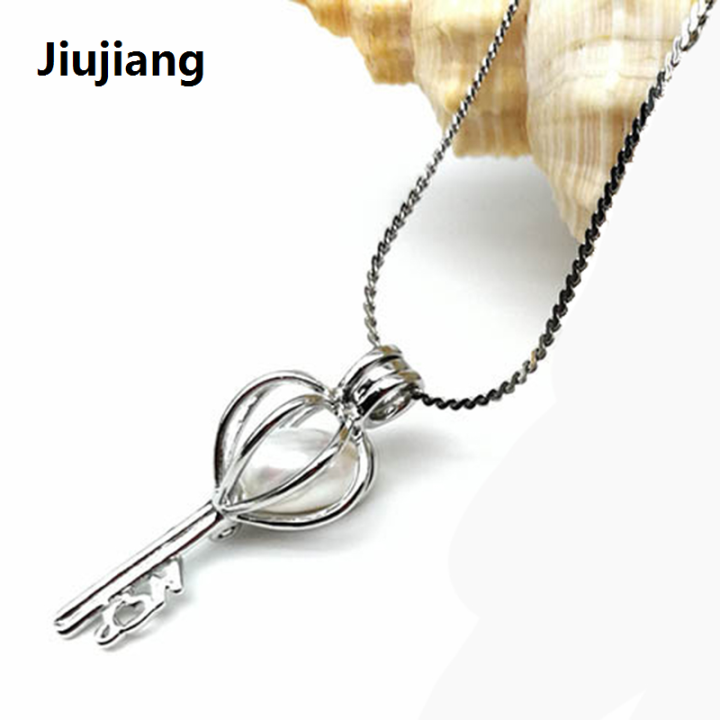 Jiujiang Portable 【TasteGlobe】Hongye Wish Pearl Pendant Necklace Cage Holder Natural Pearl Customized Jewelry Oyster for Women Christmas Gift