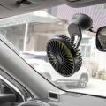 Universal Large Wind Three Speed Control USB Car Fan USB Car Fan Suction Cup Car Seat Back Single Head Car Fan 12V 24V. 