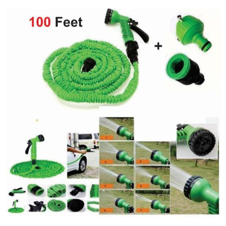 100FT Expandable Garden Hose Magic Flexible Water Hose With Garden Pipe 7 Spraying Modes To Watering Car Wash