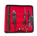 Premium Quality Complete Barber Kit for Men - Full Men's Grooming Kit - Professional Hair Cutting Scissors and Razor Set - Best Personal Hairdressing Tools - Stainless steel -Black Colour. 