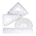 Plastic Ruler Set Math Geometry Tool Set Measuring Set Protractor Straight Ruler Triangle Ruler Square Set Transparent Ruler Set for School Geometry Box Set School Set Student Geometry Set Office Drawing Measuring. 