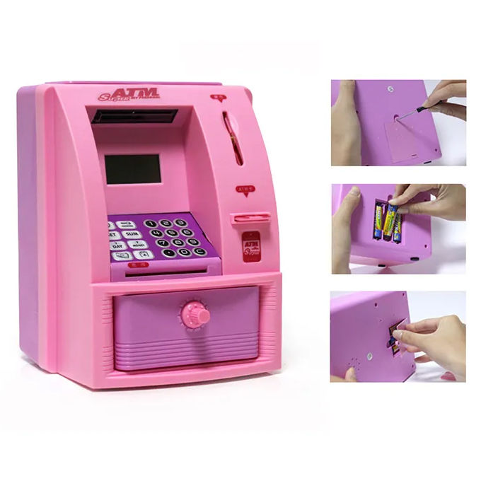 New Mini ATM for Kids Lights Sound Cash Drawer Daraz