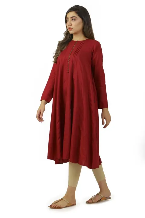 EGO%20Winter%20Collection%202019%20%20Destiny%20%20Maroon%20Viscose%20Kurti%20For%20Women%20-%20Image%205