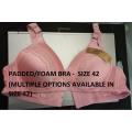 Foam cotton net padded Bra options for women girls ladies brazier blouse undergarments lingerie - 42. 