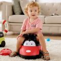 Potty Trainer Car Shape Design Portable Training Seat Chair For Toddler & Baby Beyond Easy To Empty & Clean Space Saving Push Car Splash With Musical Horn, Babies Anti-Slip Grip Pad, Safety Lid, Enlarge Base, Handle, Removable Tray. 