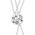 3 Piece Sun Moon Star Pendant Necklace Best Friend Bff Friendship Couple Necklace Jewelry. 