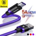 5A Supercharge USB Type C Cable for Huawei Mate 20 P20 Lite P30 Quick Charge 3.0 Cable for Xiaomi 9 8 Mobile Phone Cable. 