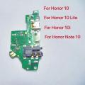 New Microphone Module+USB Charging Port Board Flex Cable Connector Parts For Huawei Honor 10 / 10i / Honor 10 Lite / Note 10. 