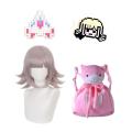 MeetLife Chiaki Nanami Wig With Hair Pin Anime Danganronpa Cosplay Wig Chiaki Nanami Backpack Bag for Women Girls. 