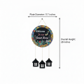 Welcome To Our Sweet Home Wooden Wall Hanging – Colorful Mandala Decorative Sign with Hanging House Charms – Perfect Home Décor Gift – Decorating Items – Decorating Items For Home – Home Decoration Items – Home Décor – Wall Decoration – Lifestyle Glory. 