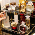 Luxury Makeup Organizer Jewelry Lipstick Perfume Storage Tray Large-Capacity Cosmetic Storage Box. 