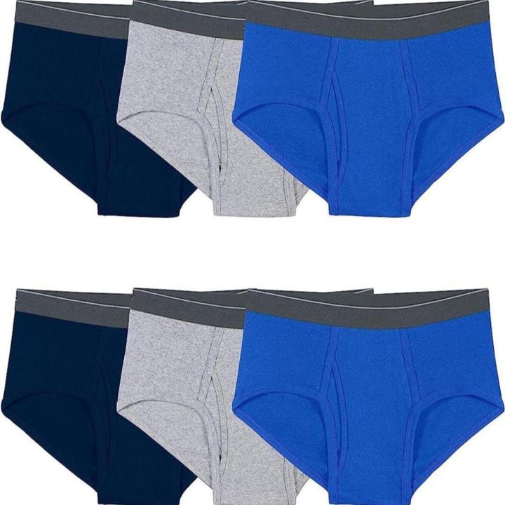 Pack Of 6 Soft And Breathable Underwear For Men - Pure Quality Cotton Stuff In Random Colors - Comfortable