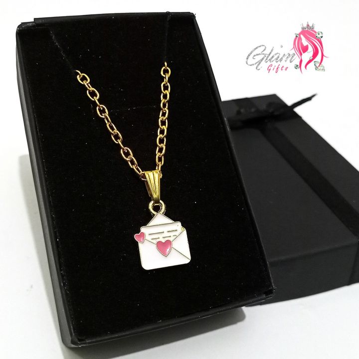 Love Letter Pendant Necklace for Girls women & Friends with FREE GIFT BOX