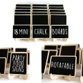 18Pcs Mini Chalkboard Signs for Food Party Food Labels for Party Buffet Table Small Chalkboard Signs for Party. 