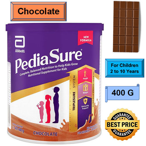 Pediasure Chocolate 400G Triplesure Complete Balanced Nutrition to help kids grow Nutritional Supplement for kids Tin Packing