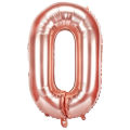 Rose Gold Color Digit Foil Balloons All Numbers Customized For Birthday Party Etc. 16 Inches  0 To 9, Pipe To Inflate. 