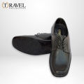 Travel Collection - School Shoes for Boys - Best Quality Laces School Shoes - Black Color. 