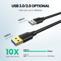 UGREEN USB 3.0 A to A Cable Type A Male to Male Cable Cord for Data Transfer Hard Drive Enclosures, Printers, Cameras. 