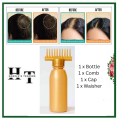 Hair Oil Bottle With Comb | Best For Dandruff & Hair Fall | Anti Lice Comb | Imported Multipurpose Applicator |. 