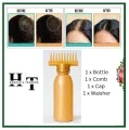 Hair Oil Bottle With Comb | Best For Dandruff & Hair Fall | Anti Lice Comb | Imported Multipurpose Applicator |. 