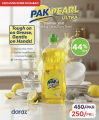 PAK-PEARL Ultra Lemon Dishwash 500ml - Yellow. 