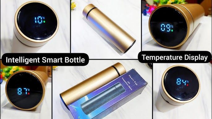 Hot & Cold Temperature Sensor Water Bottle with Smart LED Indicator ...