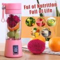 Portable Blender USB Rechargeable, Glass Juicer Cup, Portable Electric USB Juice Maker Juicer Bottle Blender Grinder Mixer,6 Blades Rechargeable Bottle (Multi color) | Juicer Cup 380ml - Smoothie Maker | Travel Juicer Blender Machine Rechargeable. 
